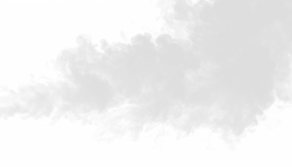 PNG of cartoon smoke blowing gently from side corner, playful airy vapor on transparent background, ideal for whimsical designs, comic graphics, decorative overlays, and digital art.