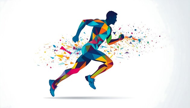 Abstract runner illustration