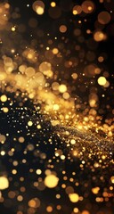 Golden Bokeh Light Background – Elegant Abstract Sparkle Texture