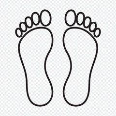 Human Foot Outline Icon – Anatomical Silhouette for Education, Wellness, and UI Design and shoe, foot, vector, flop, shoes, footwear, sandal, fashion, illustration, footprint, sole, slipper, clothing.