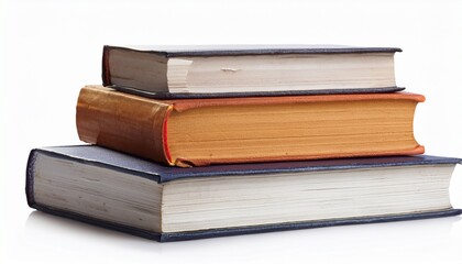 stack of books isolated on white