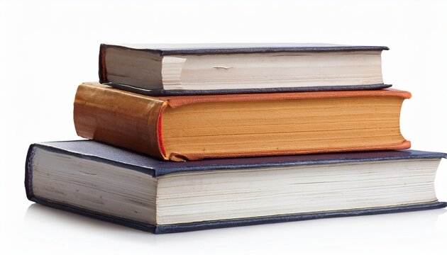 stack of books isolated on white