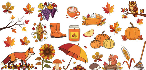 Autumn Harvest Elements Collection