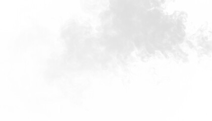 PNG of a minimal white smoke cloud gently melting into lower space, isolated airy vapor on transparent background, ideal for dreamy visuals, abstract art, decorative overlays, and digital graphics.