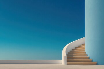 Stairway to the Mediterranean Sky at a Beautiful Coastal Residence