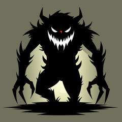 Haunted Castle with Yellow Moon – Halloween Vector