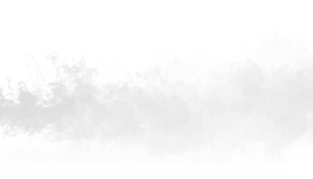 PNG of white smoke layering softly in fog-style wave across base, isolated airy vapor on transparent background, ideal for dreamy visuals, abstract art, decorative overlays, and digital graphics.