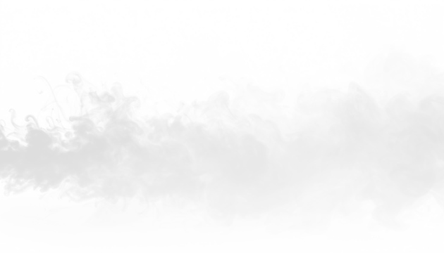 PNG of white smoke layering softly in fog-style wave across base, isolated airy vapor on transparent background, ideal for dreamy visuals, abstract art, decorative overlays, and digital graphics.