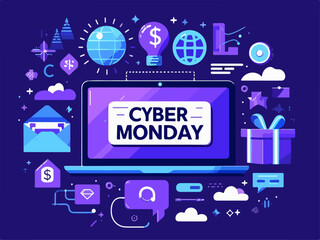Cyber Monday poster background
