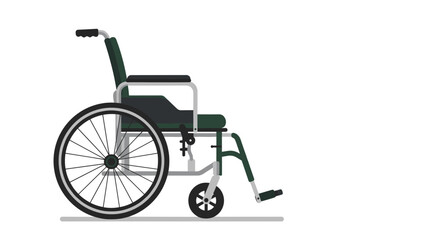 Fototapeta premium Side view of modern wheelchair in minimalist design on white background