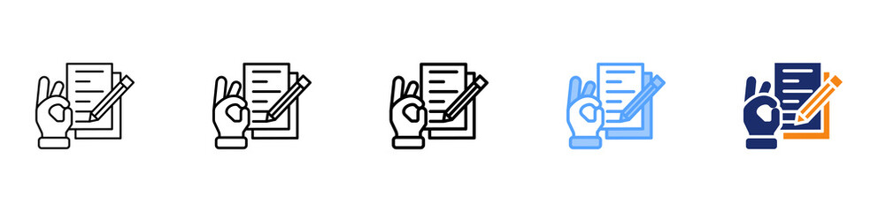 Proposal Icon Different Style Outline Collection Set 