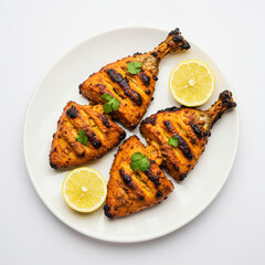 fish tikka with leamon