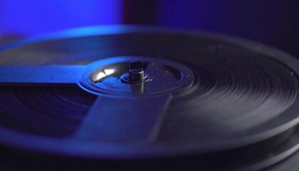 Close-up of a reel-to-reel tape recorder