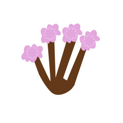 vector illustration of a pink flower