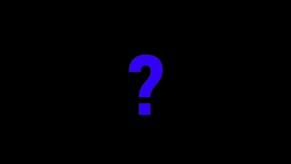 Bright blue question mark symbol illuminating in darkness representing mystery and uncertainty