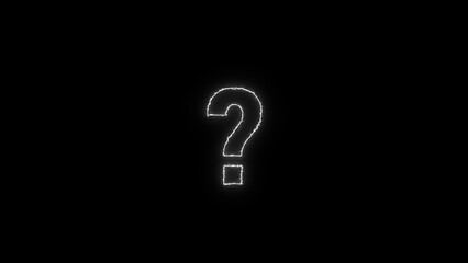 A bright white question mark glows against a stark black background representing uncertainty and inquiry