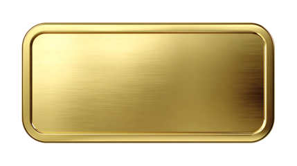 Golden rectangle button with gold frame
