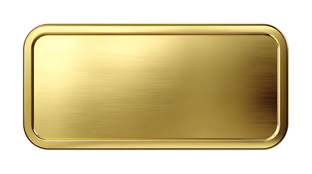 Golden rectangle button with gold frame
