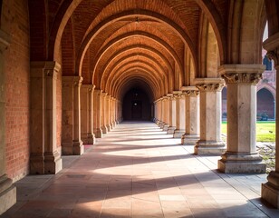 Ancient arched colonnaded walkway