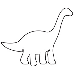 Herbivorous dino line icon