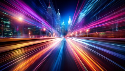 motion blur of a city lights abstract background