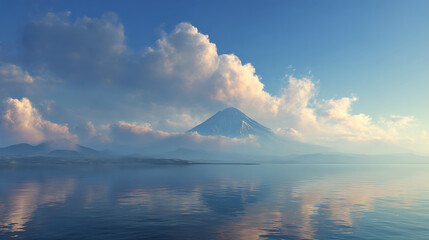 Serene Mountain Lake Sunrise A Peaceful Vista