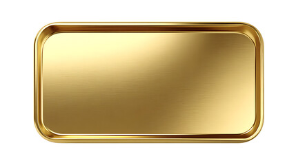 Golden rectangle button with gold frame
