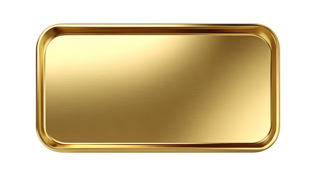 Golden rectangle button with gold frame
