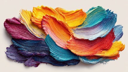 Vibrant paint strokes on a light background