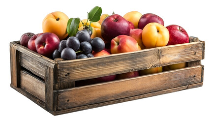 fruit in a wooden box