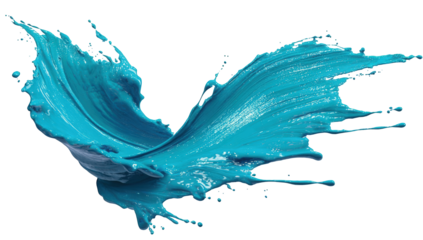 Vibrant teal paint splash