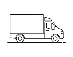 Vector illustration of a van on a clear background.
