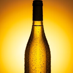 wine bottle with condensation