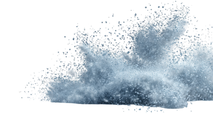 Abstract explosion of light gray particles