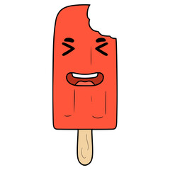 popsicle character illustration hand drawn isolated vector