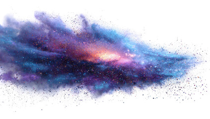 Abstract cosmic nebula, vibrant colors