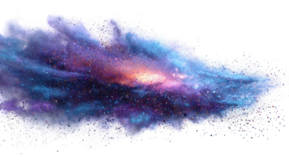 Abstract cosmic nebula, vibrant colors