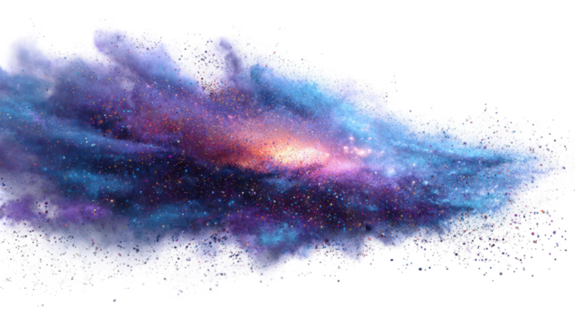 Abstract cosmic nebula, vibrant colors