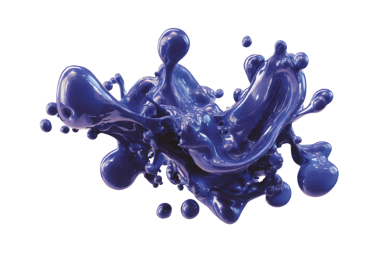 Abstract liquid splash in deep purple