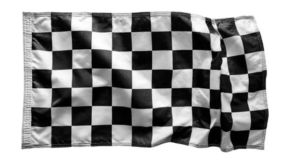 Obraz premium Isolated Black and White Checkered Flag on Transparent Background