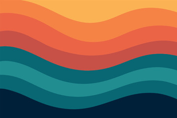 Colorful Abstract Wavy Gradient Geometric Art