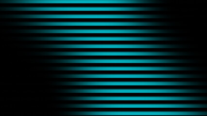 Obraz premium Bright and Calm Cyan-Blue Abstract Background with a Simple Pattern of Glowing Horizontal Lines and a Side Shadow