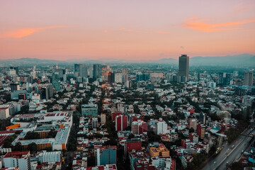 aerial view of Mexico City, CDMX