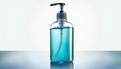 realistic hand sanitizer bottle on white background cleaner for virus
