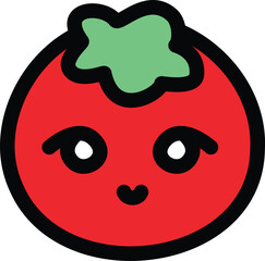 a simple and cute tomato icon