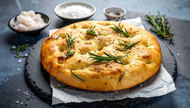 Baked Focaccia with Rosemary and Sea Salt