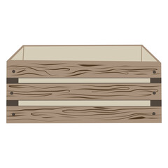 Wooden Crate Illustration, Farm Crate Vector