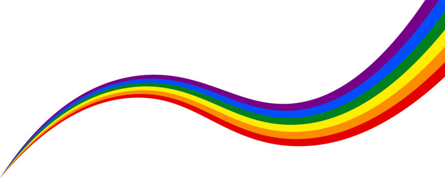 Multi coloured rainbow isolated on white, Transparent rainbow Vector illustration