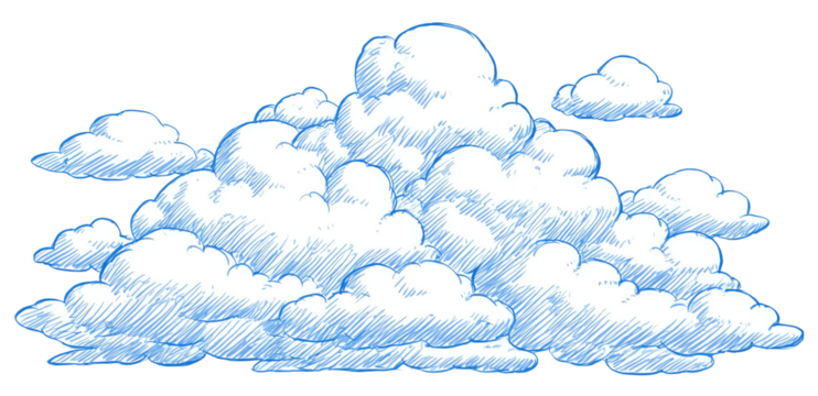 Hand-drawn cumulus cloud (1)