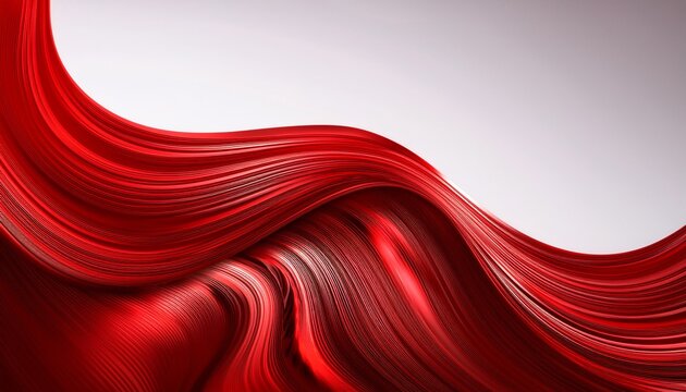 fluid red elegance abstract waves of glossy motion and sensual depth